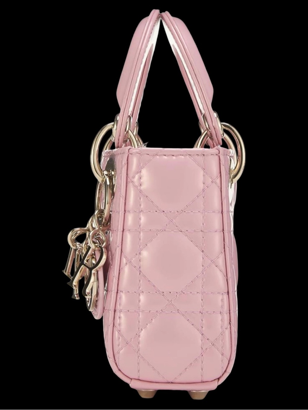 Dior Baby Pink Mini Lady Tote with Gold Hardware - Picture 4 of 12